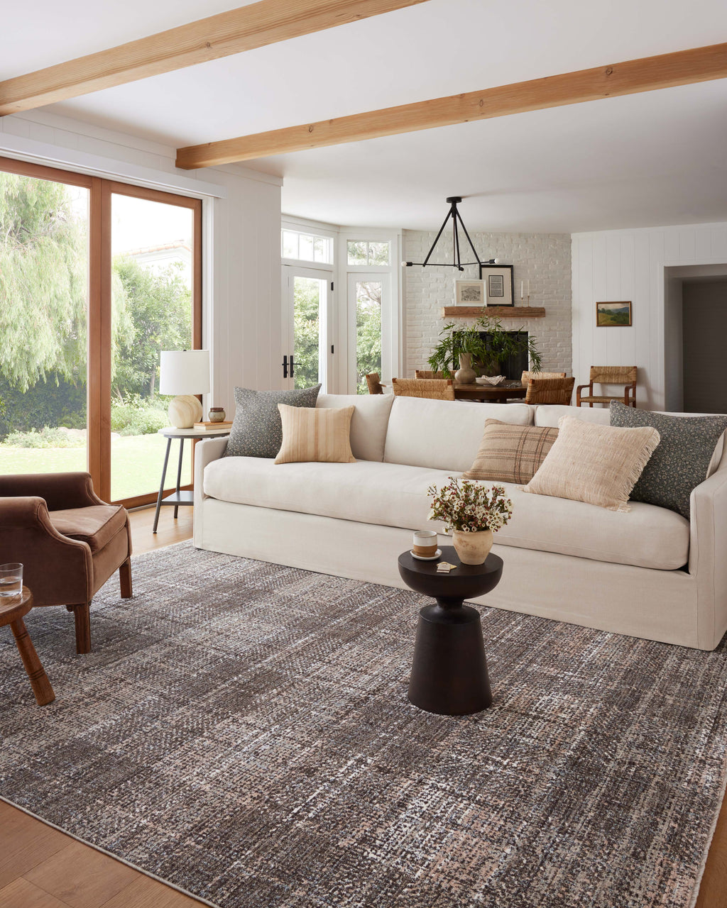 Angela Rose x Loloi Ember Graphite / Multi 2'-3" x 3'-10" Accent Rug Gray Accent Power-Loomed Polyester