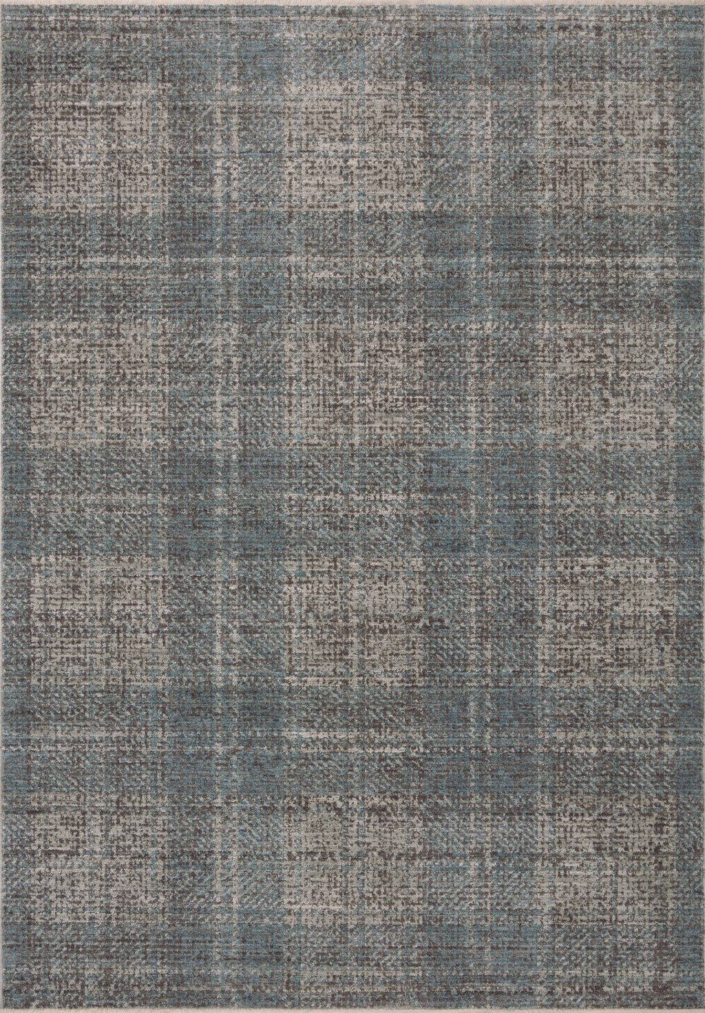 Angela Rose x Loloi Ember Denim / Charcoal 2'-3" x 3'-10" Accent Rug Blue Accent Power-Loomed Polyester