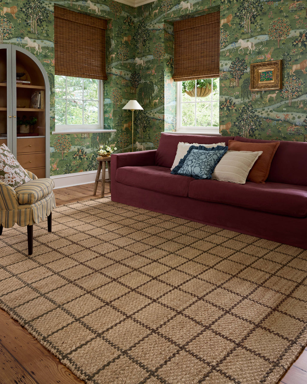 Chris Loves Julia x Loloi Fletcher Natural / Brown 2'-3" x 3'-9" Runner Rug Beige Accent Hand-Woven Jute
