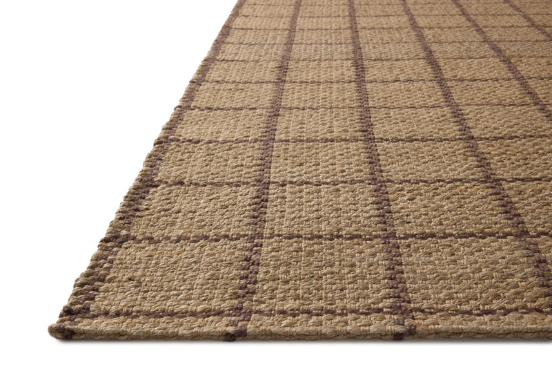 Chris Loves Julia x Loloi Fletcher Natural / Brown 2'-3" x 3'-9" Runner Rug Beige Accent Hand-Woven Jute