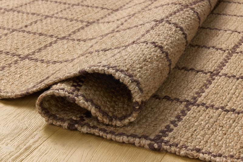 Chris Loves Julia x Loloi Fletcher Natural / Brown 2'-3" x 3'-9" Runner Rug Beige Accent Hand-Woven Jute