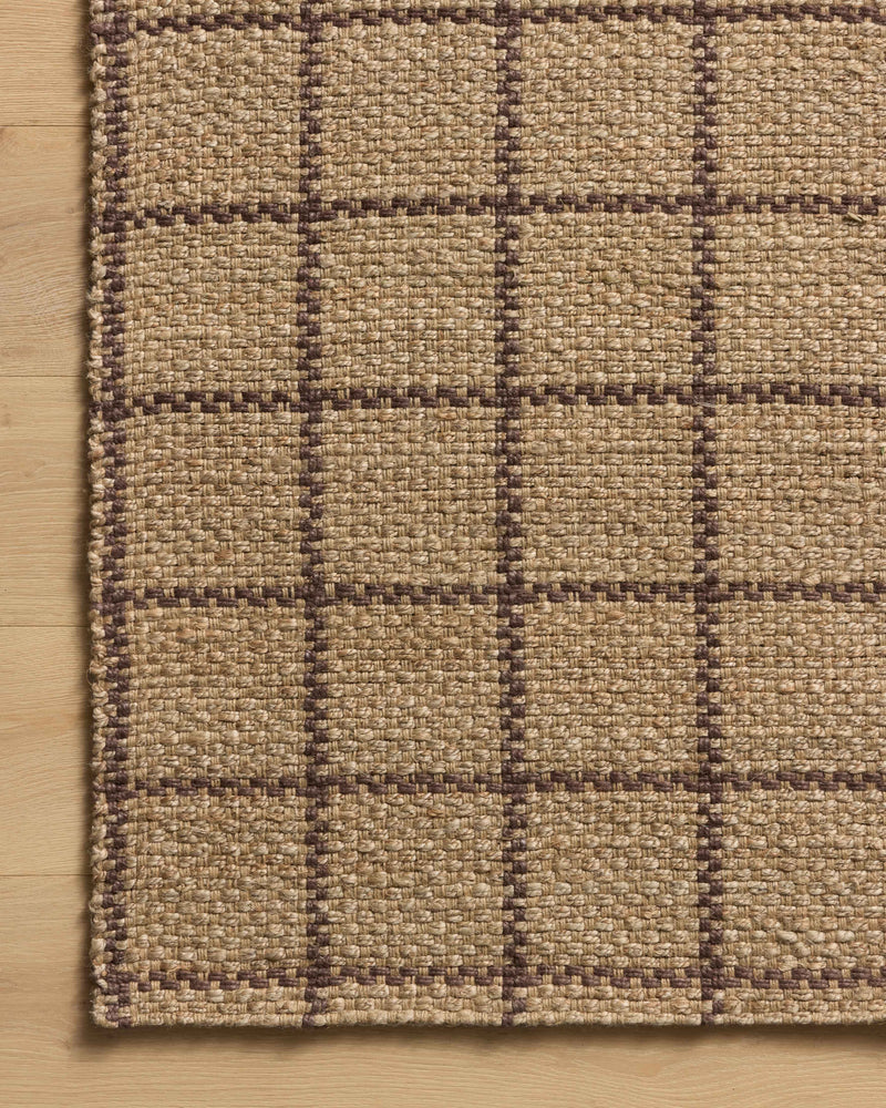 Chris Loves Julia x Loloi Fletcher Natural / Brown 2'-3" x 3'-9" Runner Rug Beige Accent Hand-Woven Jute