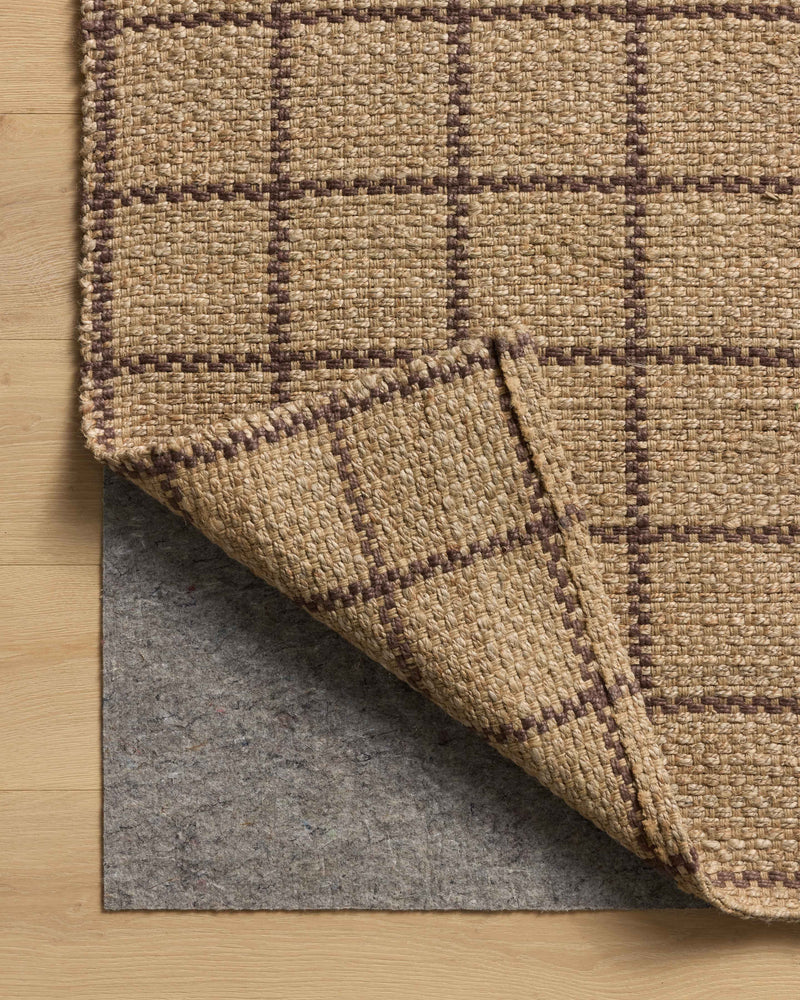 Chris Loves Julia x Loloi Fletcher Natural / Brown 2'-3" x 3'-9" Runner Rug Beige Accent Hand-Woven Jute