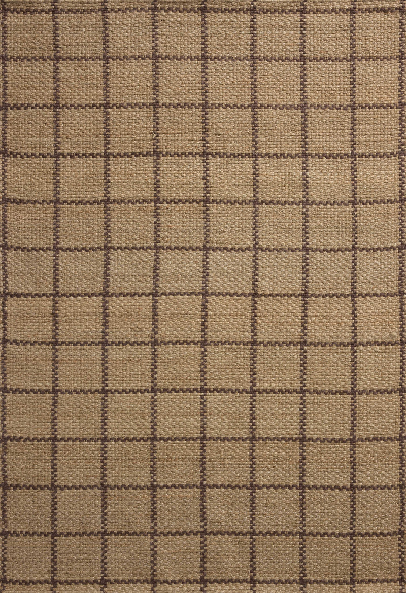 Chris Loves Julia x Loloi Fletcher Natural / Brown 2'-3" x 3'-9" Runner Rug Beige Accent Hand-Woven Jute