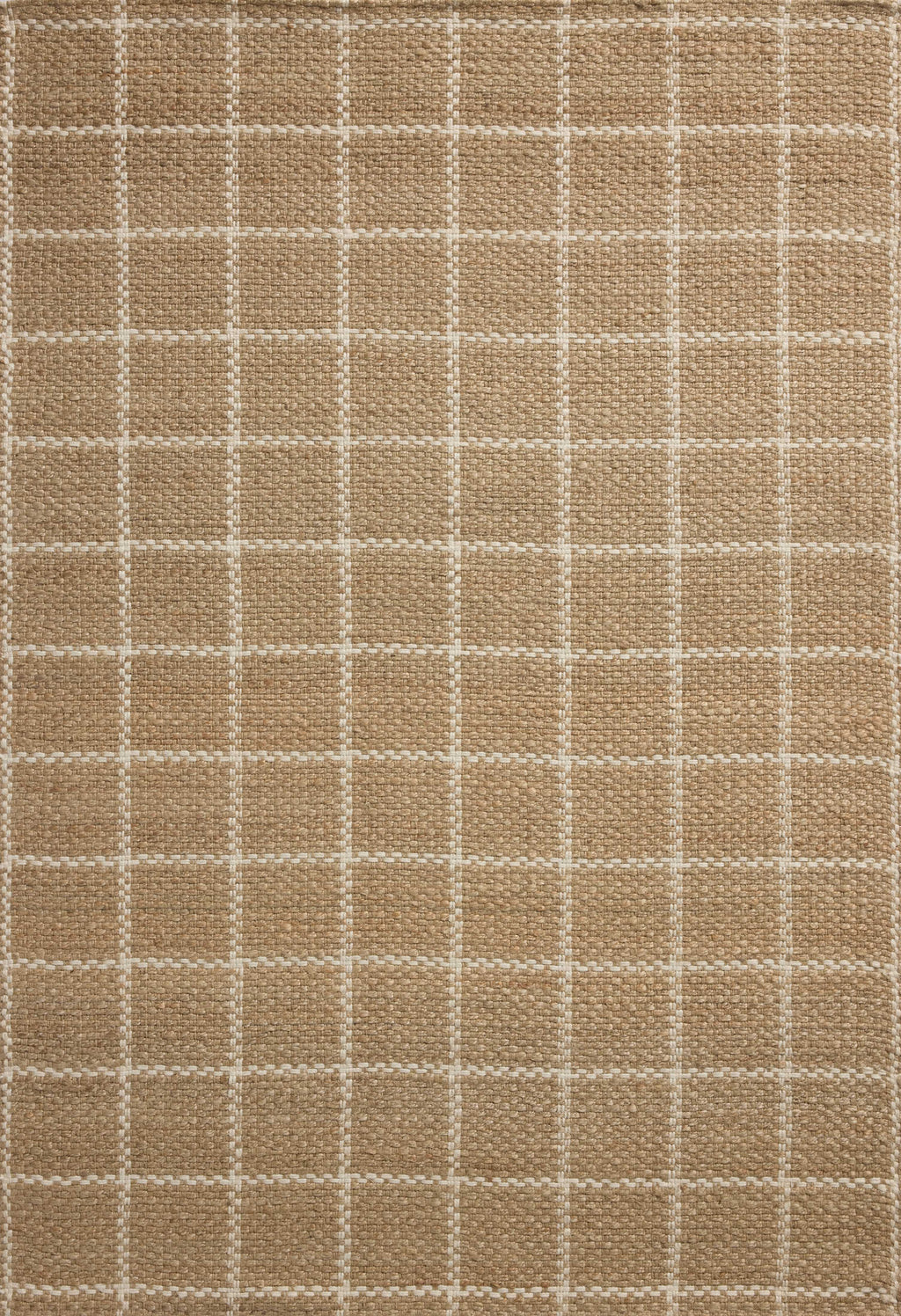Chris Loves Julia x Loloi Fletcher Natural / Ivory 2'-3" x 3'-9" Runner Rug Beige Accent Hand-Woven Jute