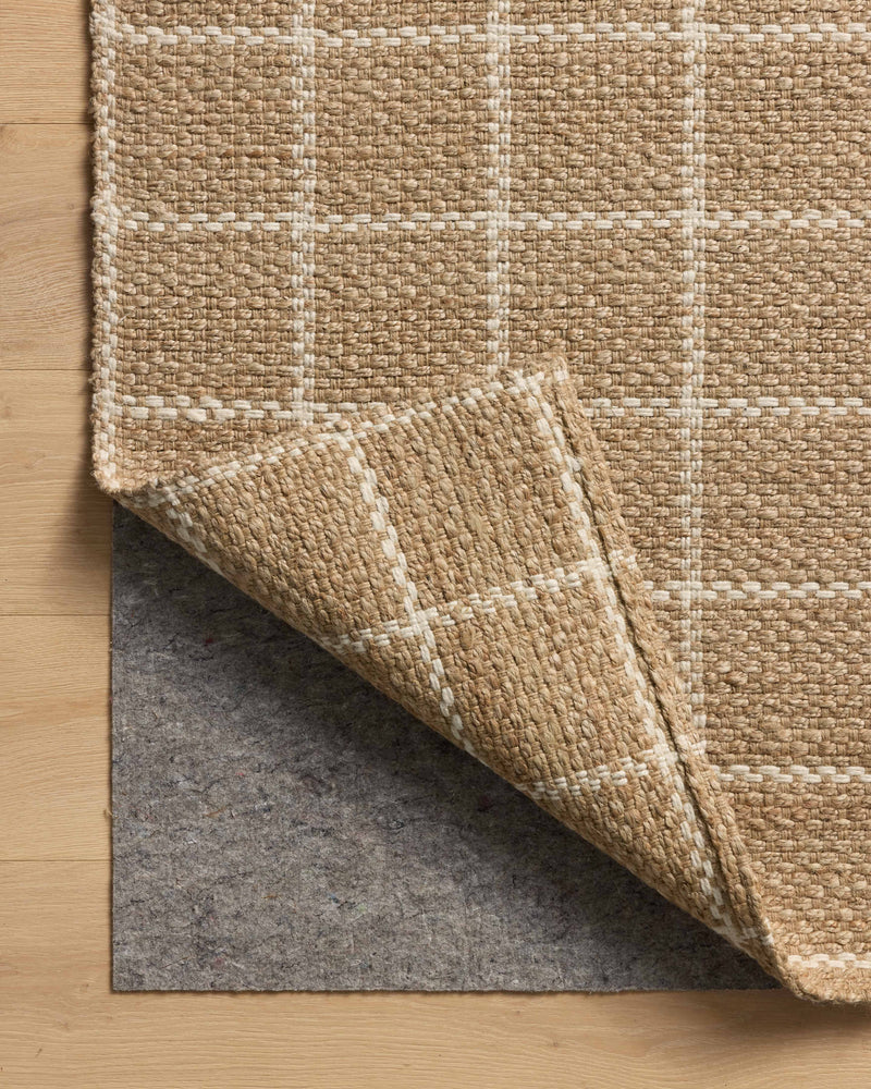 Chris Loves Julia x Loloi Fletcher Natural / Ivory 2'-3" x 3'-9" Runner Rug Beige Accent Hand-Woven Jute