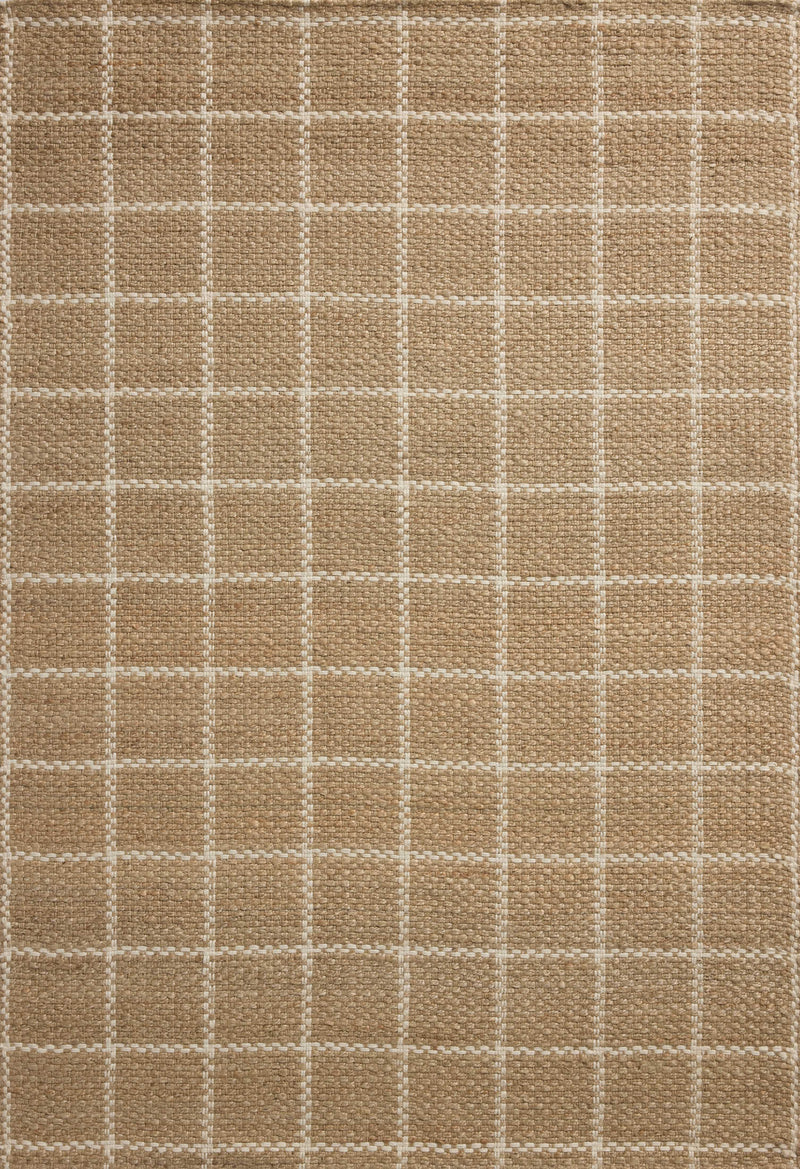 Chris Loves Julia x Loloi Fletcher Natural / Ivory 2'-3" x 3'-9" Runner Rug Beige Accent Hand-Woven Jute