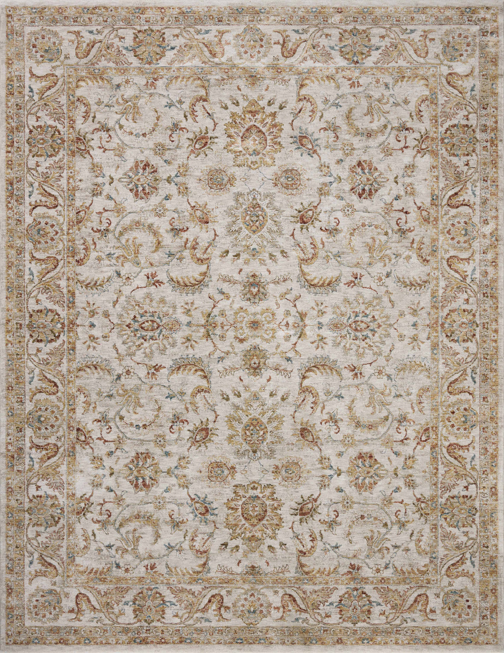 Loloi Gaia Natural / Sunset 2'-0" x 3'-0" Accent Rug Beige Accent Power-Loomed Polyester