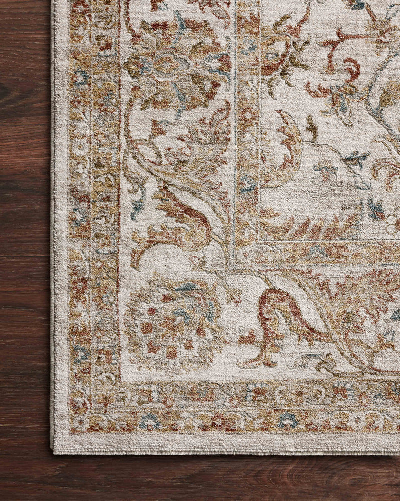 Loloi Gaia Natural / Sunset 2'-0" x 3'-0" Accent Rug Beige Accent Power-Loomed Polyester