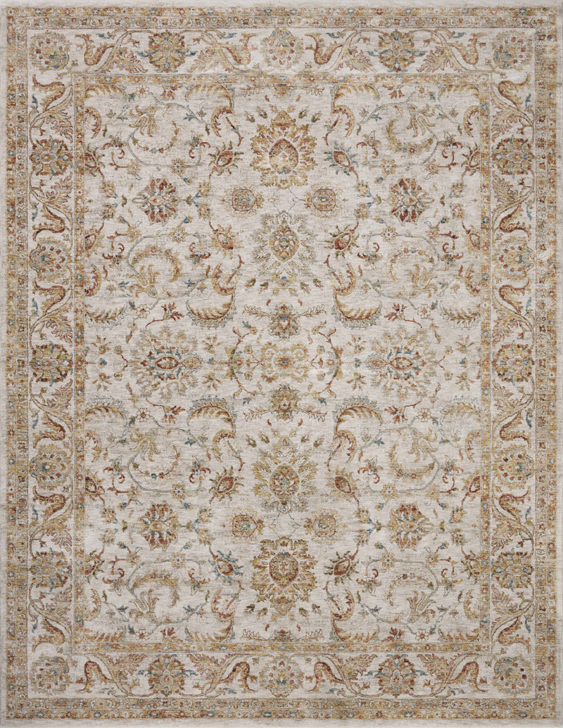 Loloi Gaia Natural / Sunset 2'-0" x 3'-0" Accent Rug Beige Accent Power-Loomed Polyester