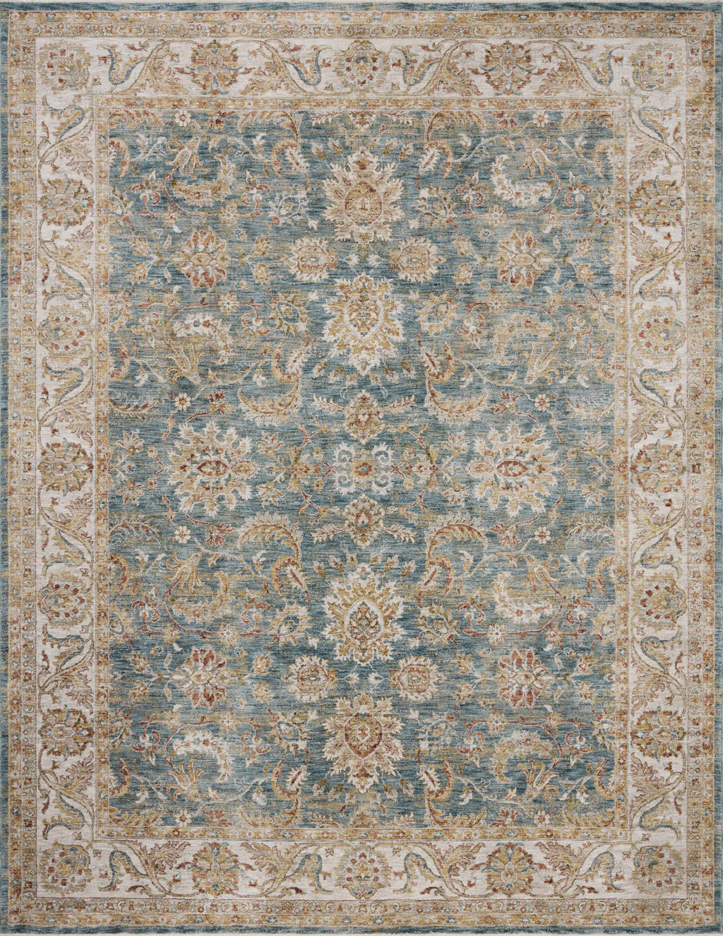 Loloi Gaia Ocean / Multi 2'-0" x 3'-0" Accent Rug Blue Accent Power-Loomed Polyester