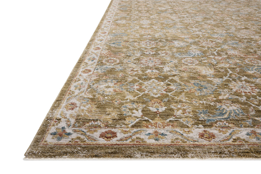 Loloi Gaia Olive / Multi 2'-0" x 3'-0" Accent Rug Green Accent Power-Loomed Polyester