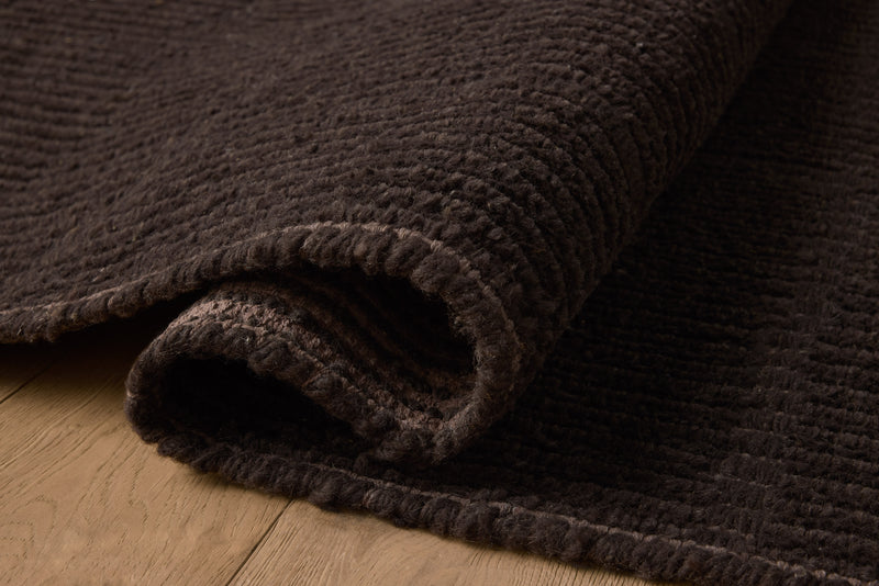 Jeremiah Brent x Loloi Greenwich Brown 18" x 18" Sample Rug Brown sample Hand-Loomed Wool/Cotton