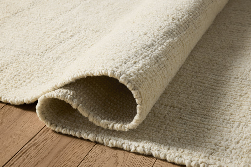Jeremiah Brent x Loloi Greenwich Ivory 18" x 18" Sample Rug Ivory sample Hand-Loomed Wool/Cotton