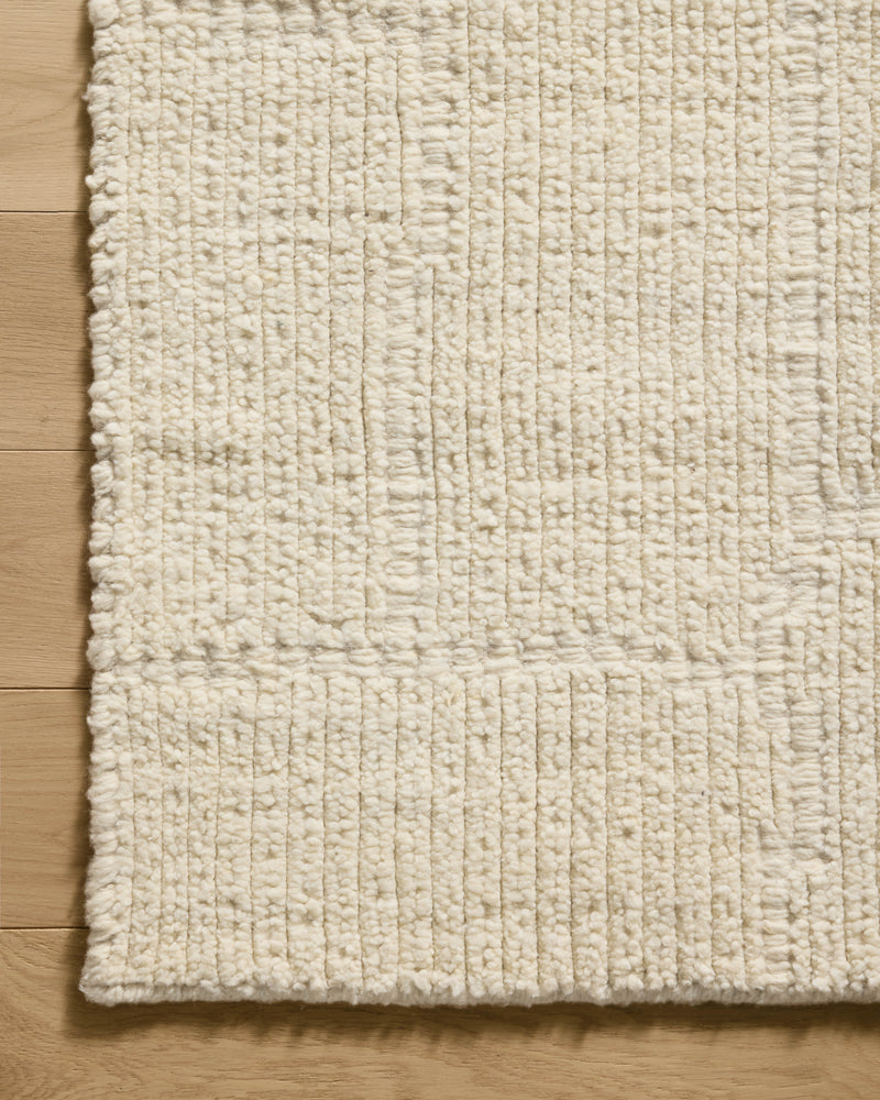 Jeremiah Brent x Loloi Greenwich Ivory 18" x 18" Sample Rug Ivory sample Hand-Loomed Wool/Cotton