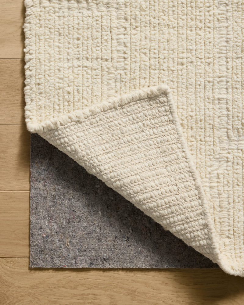 Jeremiah Brent x Loloi Greenwich Ivory 18" x 18" Sample Rug Ivory sample Hand-Loomed Wool/Cotton
