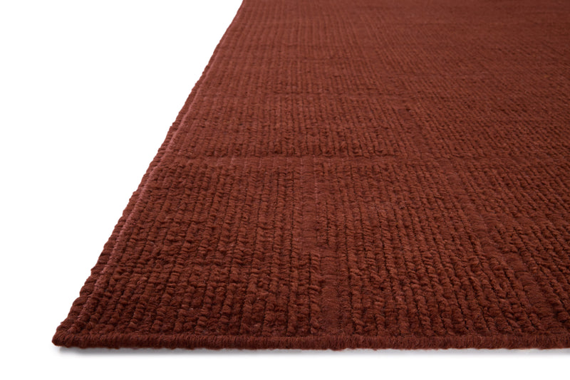 Jeremiah Brent x Loloi Greenwich Merlot 18" x 18" Sample Rug Blue sample Hand-Loomed Wool/Cotton
