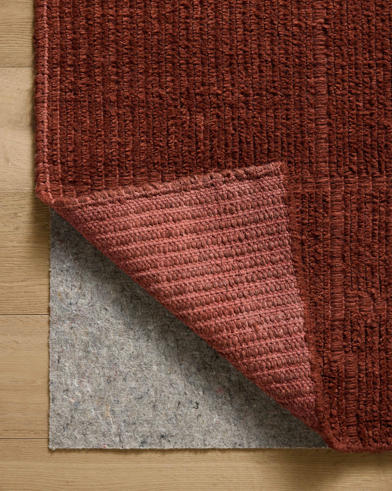 Jeremiah Brent x Loloi Greenwich Merlot 18" x 18" Sample Rug Blue sample Hand-Loomed Wool/Cotton