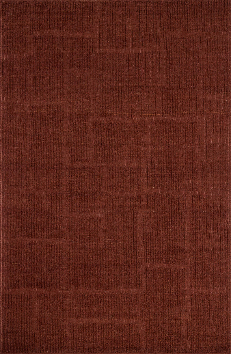 Jeremiah Brent x Loloi Greenwich Merlot 18" x 18" Sample Rug Blue sample Hand-Loomed Wool/Cotton