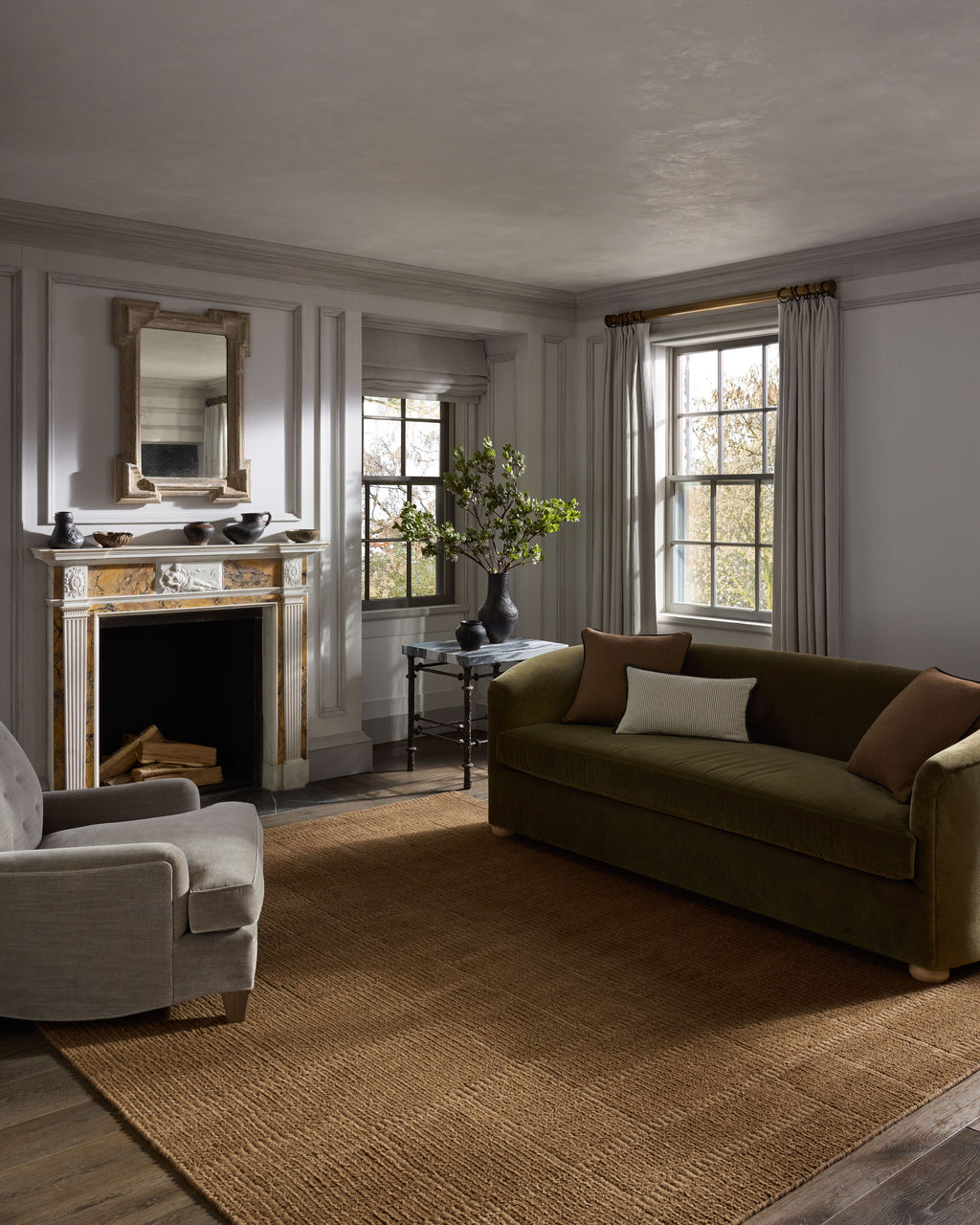 Jeremiah Brent x Loloi Greenwich Rust 18" x 18" Sample Rug Rust sample Hand-Loomed Wool/Cotton