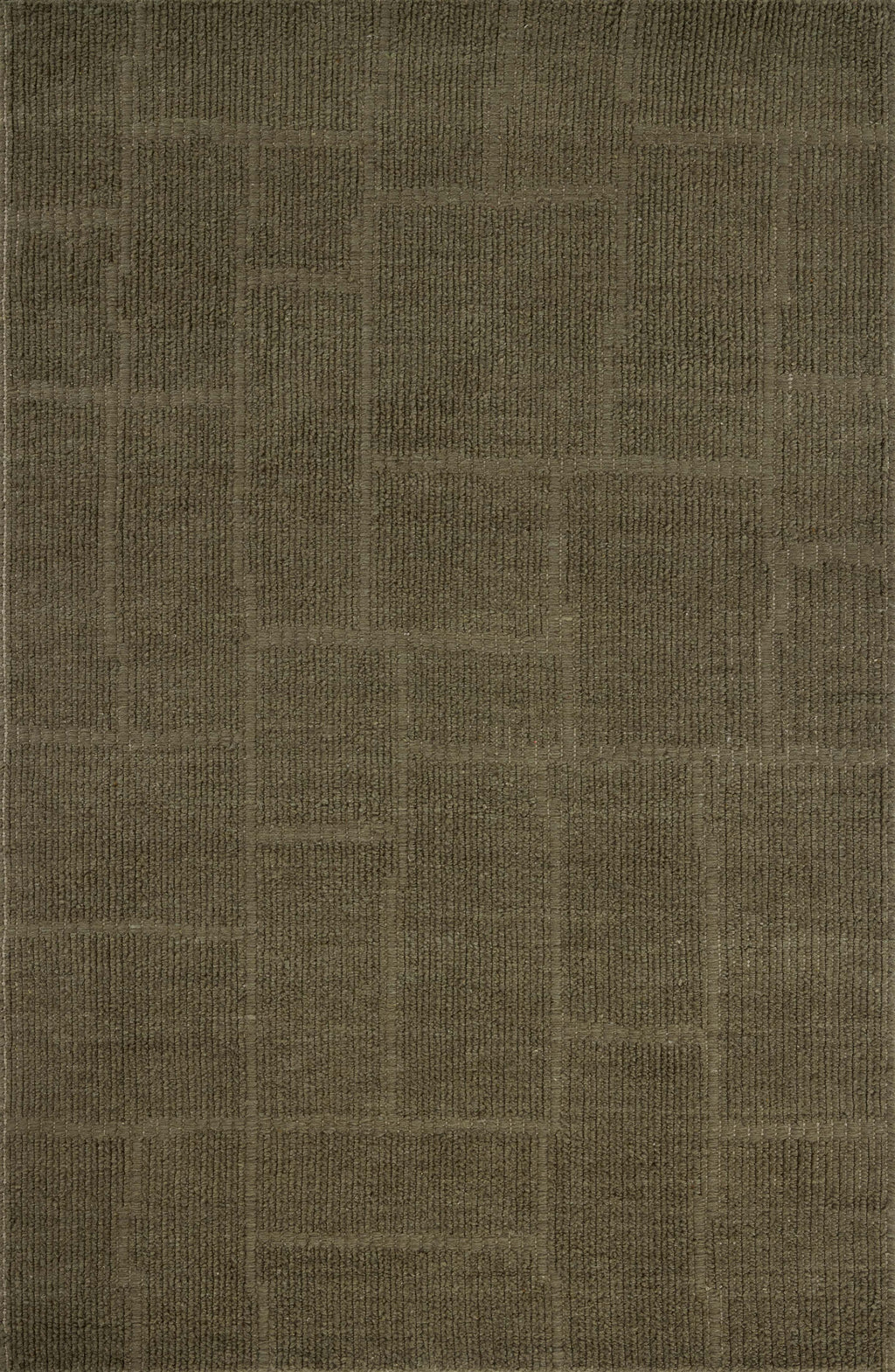 Jeremiah Brent x Loloi Greenwich Sage 18" x 18" Sample Rug Green sample Hand-Loomed Wool/Cotton