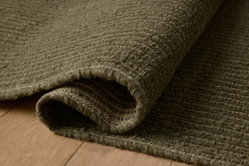 Jeremiah Brent x Loloi Greenwich Sage 18" x 18" Sample Rug Green sample Hand-Loomed Wool/Cotton