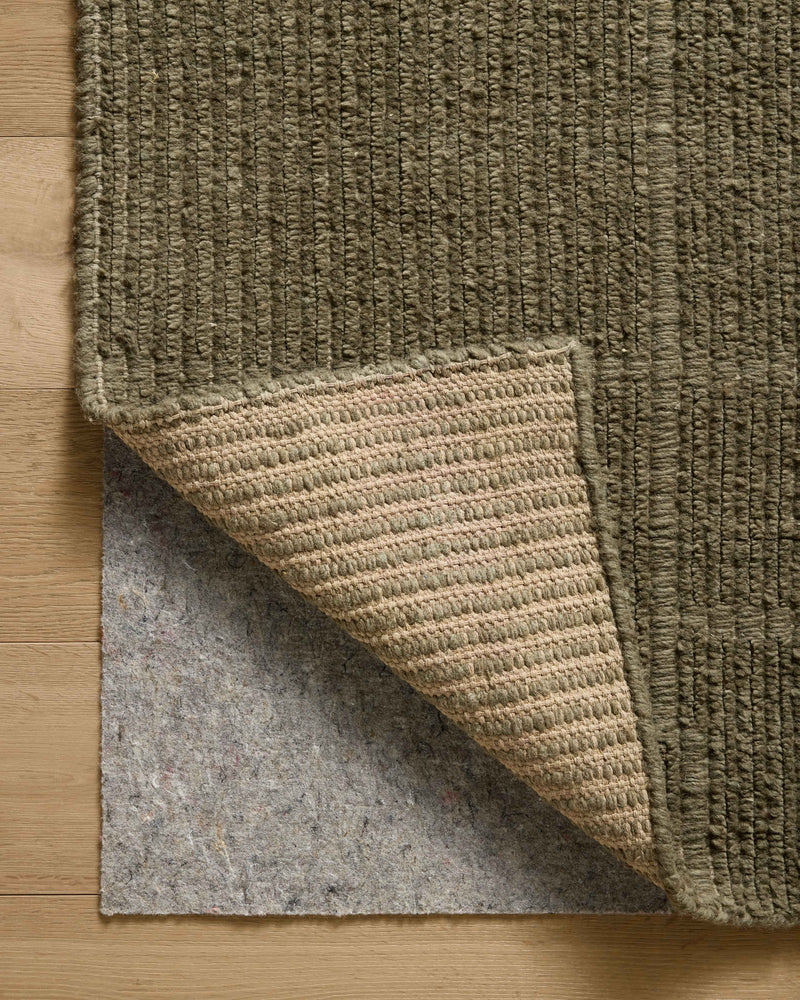 Jeremiah Brent x Loloi Greenwich Sage 18" x 18" Sample Rug Green sample Hand-Loomed Wool/Cotton