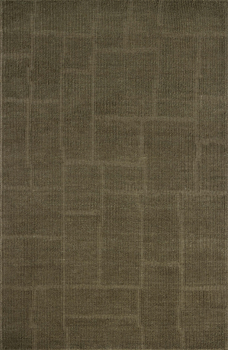 Jeremiah Brent x Loloi Greenwich Sage 18" x 18" Sample Rug Green sample Hand-Loomed Wool/Cotton