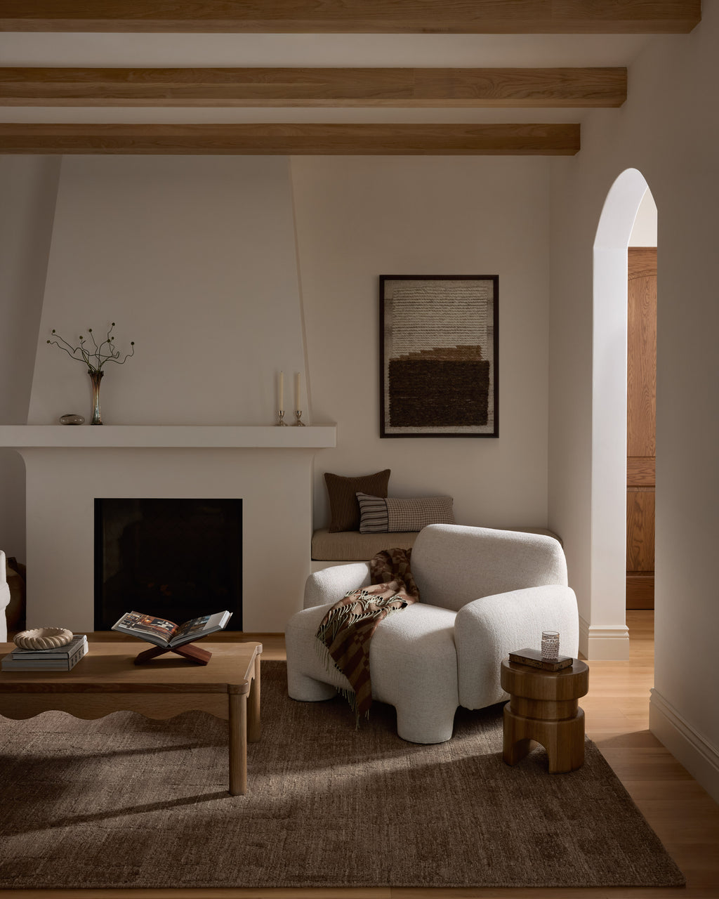 Loloi Hartley Brown / Mocha 18" x 18" Sample Rug Brown sample Hand-Tufted Wool