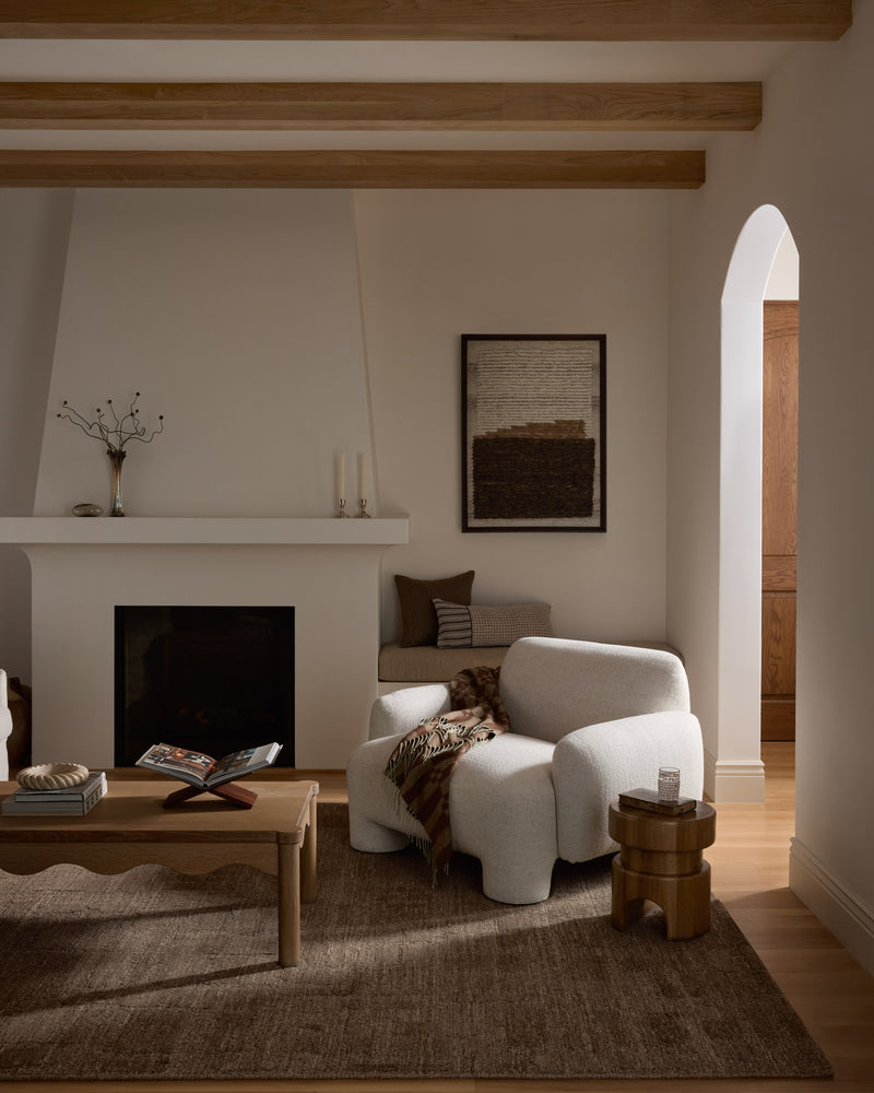 Loloi Hartley Brown / Mocha 18" x 18" Sample Rug Brown sample Hand-Tufted Wool