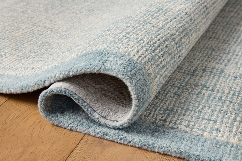 Magnolia Home by Joanna Gaines x Loloi Henley Rug in Ivory / Blue Ivory Accent Hand-Tufted Wool/Polyester