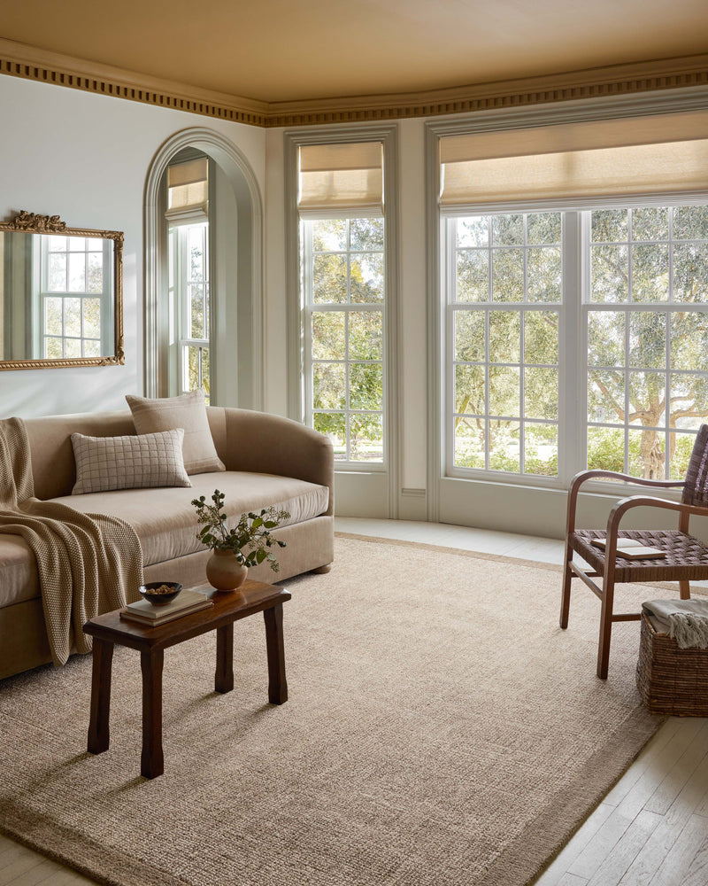 Magnolia Home by Joanna Gaines x Loloi Henley Rug in Ivory / Brown Ivory Accent Hand-Tufted Wool/Polyester