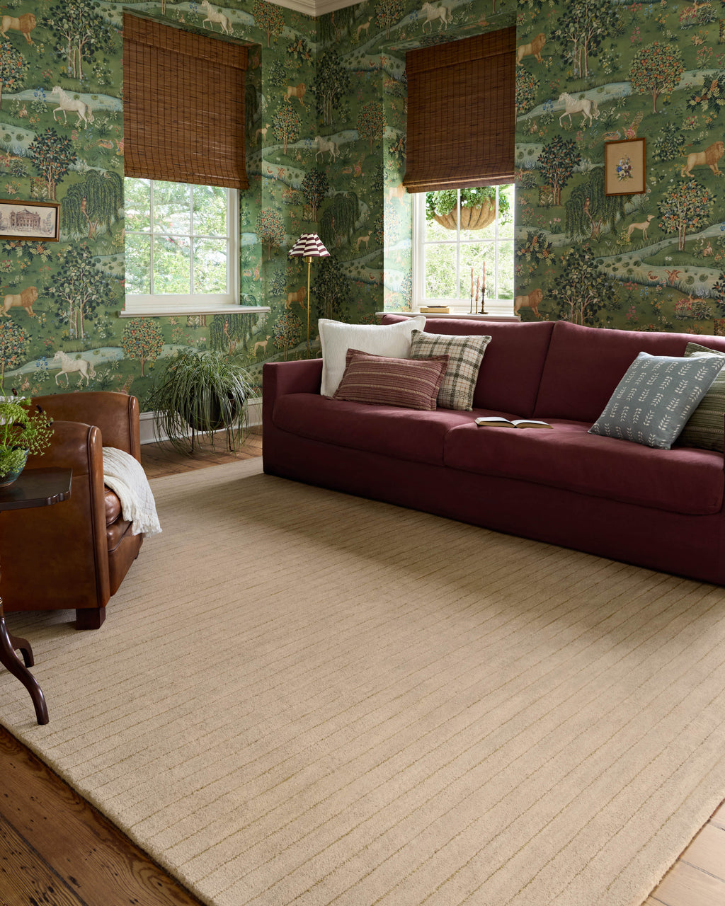 Chris Loves Julia x Loloi Henry Beige / Wheat 2'-3" x 3'-9" Runner Rug Beige Accent Hand-Tufted Wool