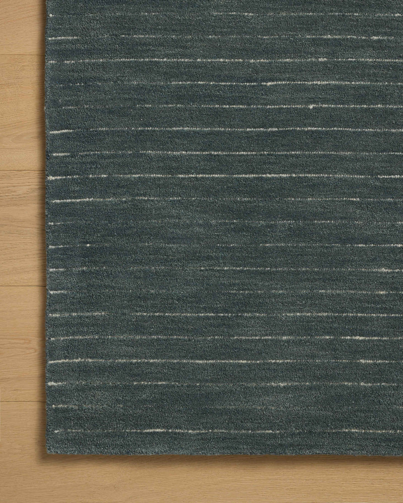 Chris Loves Julia x Loloi Henry Denim / Ivory 2'-3" x 3'-9" Runner Rug Blue Accent Hand-Tufted Wool