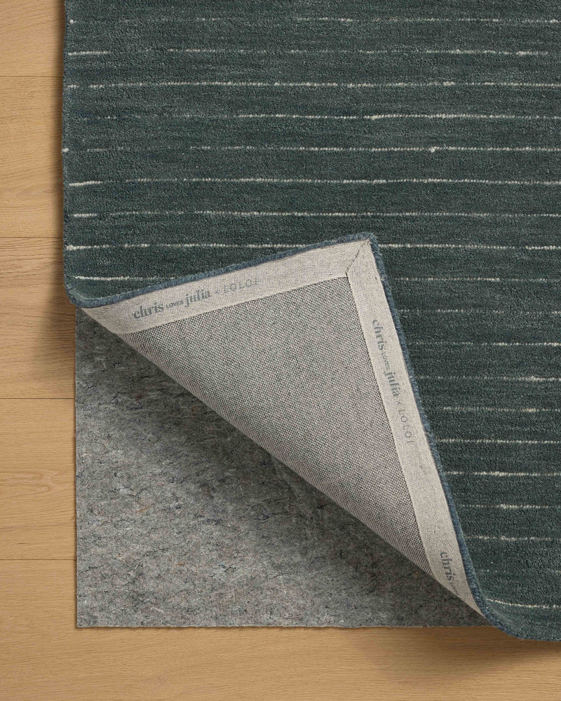 Chris Loves Julia x Loloi Henry Denim / Ivory 2'-3" x 3'-9" Runner Rug Blue Accent Hand-Tufted Wool
