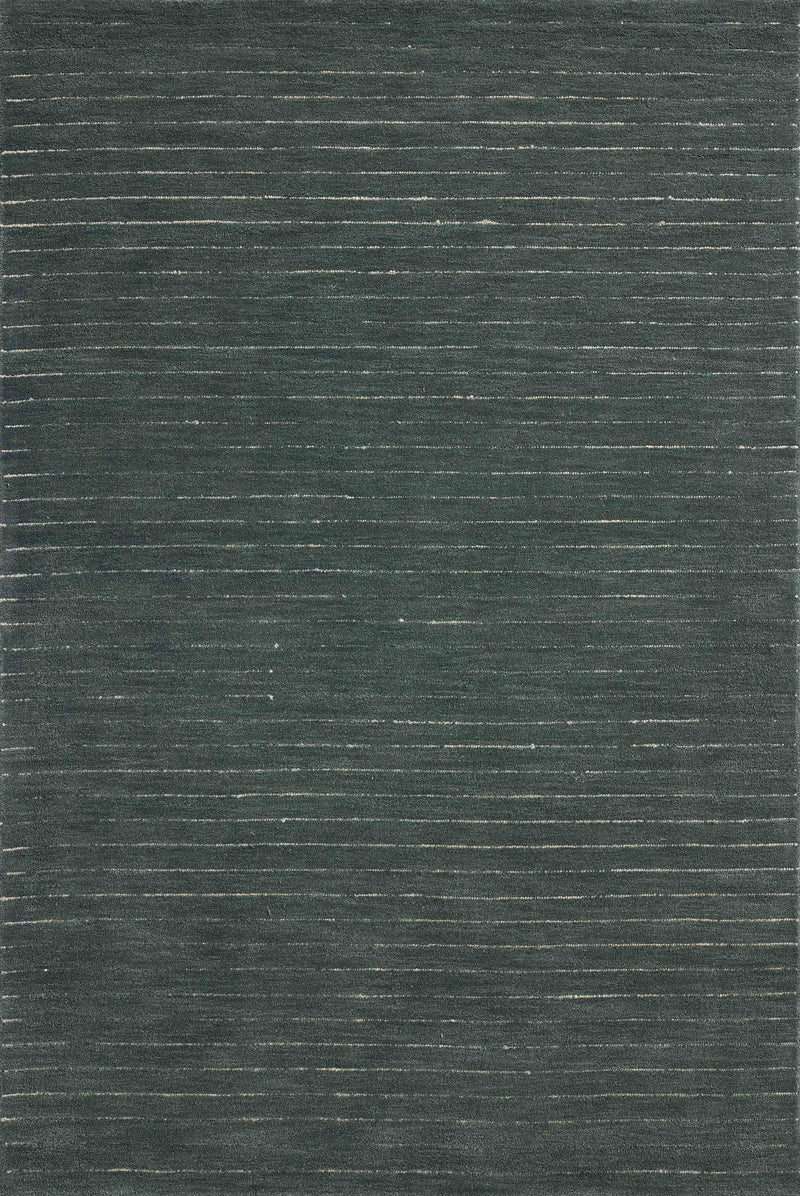 Chris Loves Julia x Loloi Henry Denim / Ivory 2'-3" x 3'-9" Runner Rug Blue Accent Hand-Tufted Wool