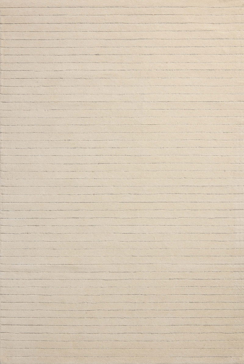 Chris Loves Julia x Loloi Henry Ivory / Dove 2'-3" x 3'-9" Runner Rug Ivory Accent Hand-Tufted Wool