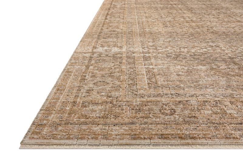 Loloi Heritage Clay / Natural 2'-0" x 3'-0" Accent Rug Yellow Accent Power-Loomed Polypropylene/Polyester/Wool