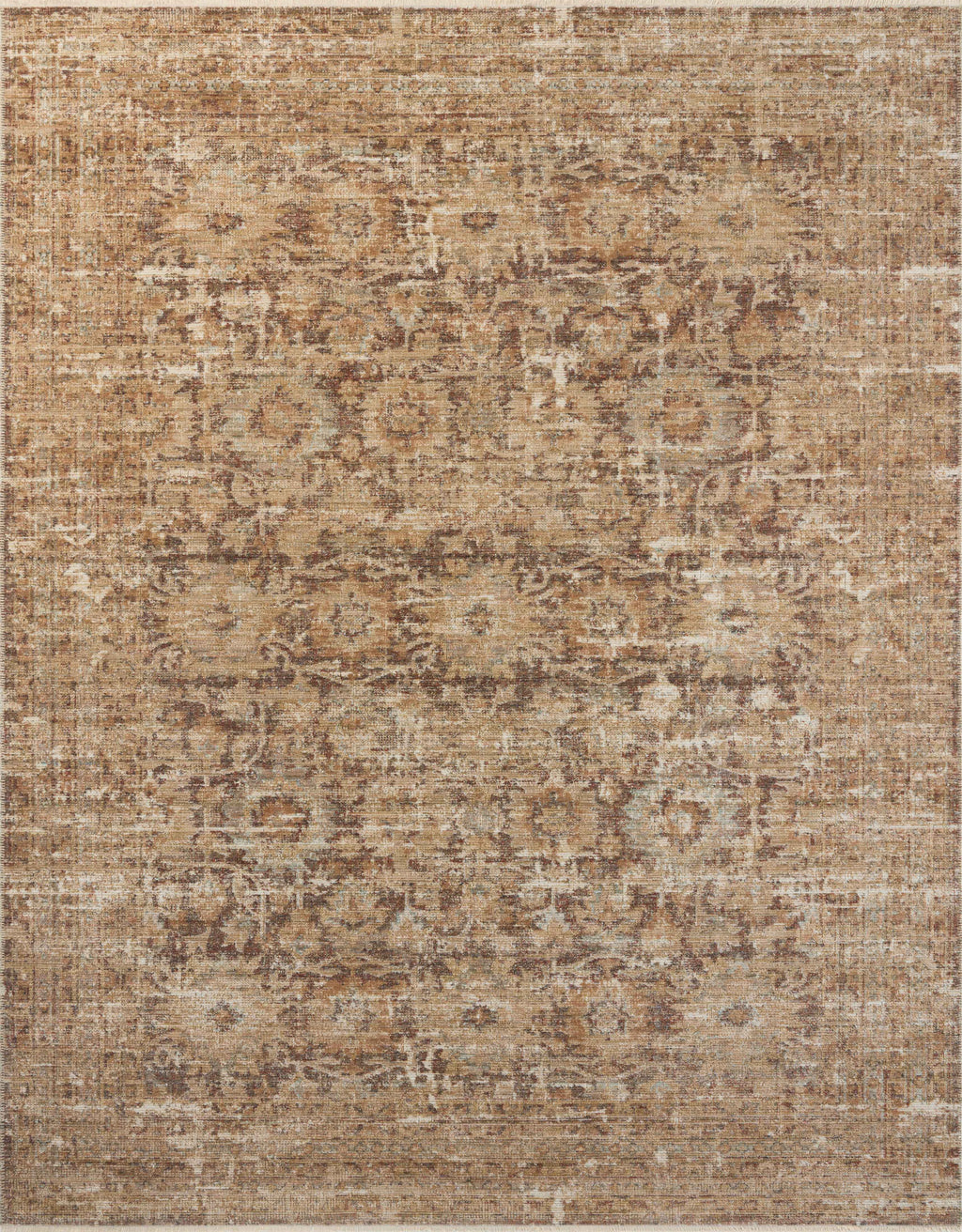 Loloi Heritage Bark / Multi 2'-0" x 3'-0" Accent Rug Beige Accent Power-Loomed Polypropylene/Polyester/Wool