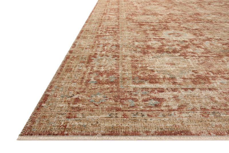 Loloi Heritage Brick / Multi 2'-0" x 3'-0" Accent Rug Red Accent Power-Loomed Polypropylene/Polyester/Wool