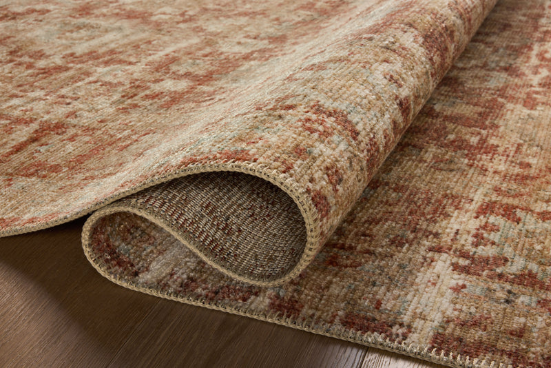 Loloi Heritage Brick / Multi 2'-0" x 3'-0" Accent Rug Red Accent Power-Loomed Polypropylene/Polyester/Wool