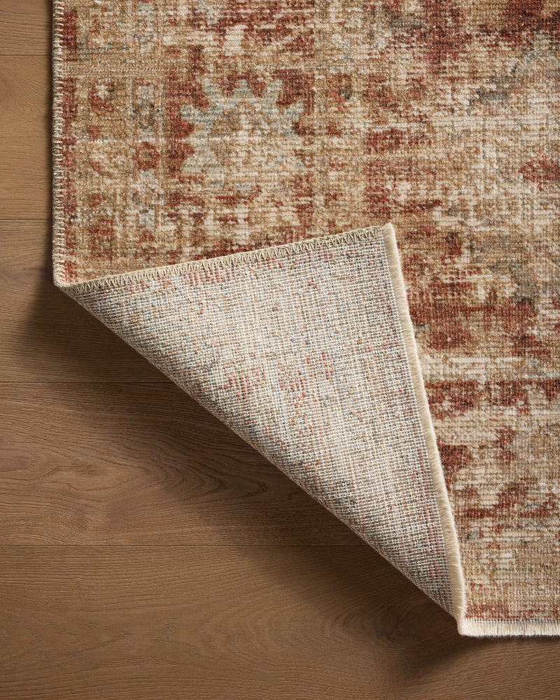Loloi Heritage Brick / Multi 2'-0" x 3'-0" Accent Rug Red Accent Power-Loomed Polypropylene/Polyester/Wool