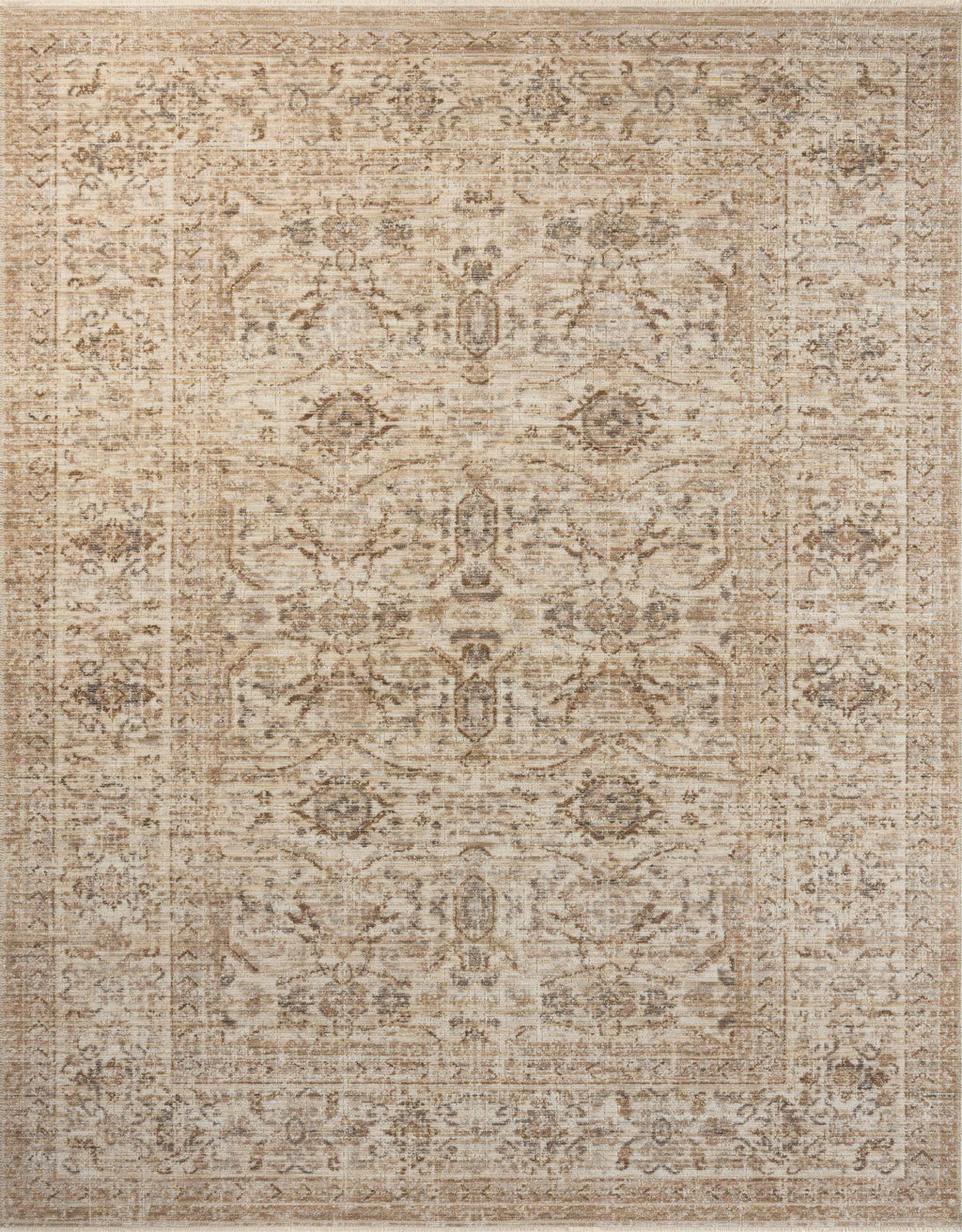 Loloi Heritage Ivory / Natural 2'-0" x 3'-0" Accent Rug Ivory Accent Power-Loomed Polypropylene/Polyester/Wool
