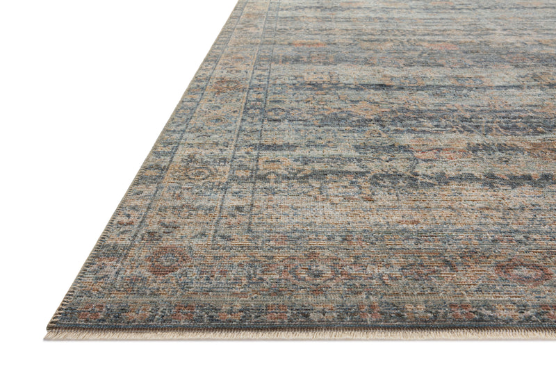 Loloi Heritage Sky / Sunset 2'-0" x 3'-0" Accent Rug Blue Accent Power-Loomed Polypropylene/Polyester/Wool