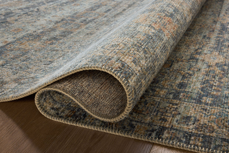 Loloi Heritage Sky / Sunset 2'-0" x 3'-0" Accent Rug Blue Accent Power-Loomed Polypropylene/Polyester/Wool