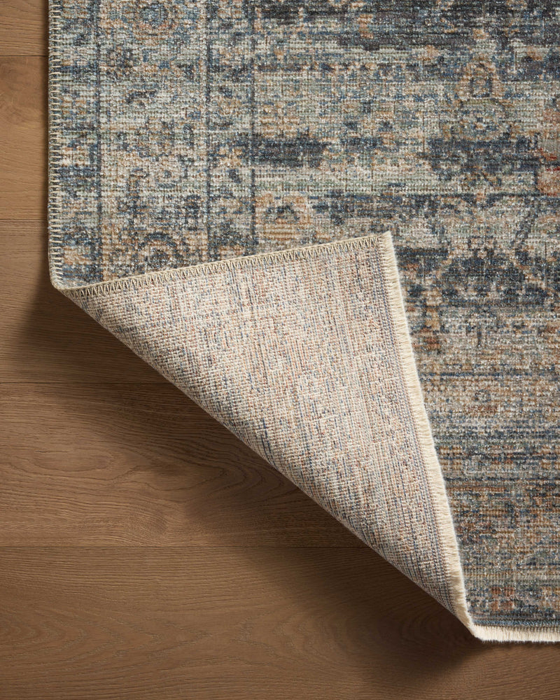 Loloi Heritage Sky / Sunset 2'-0" x 3'-0" Accent Rug Blue Accent Power-Loomed Polypropylene/Polyester/Wool