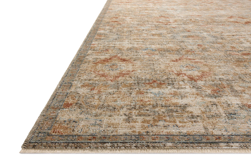Loloi Heritage Grey / Sunset 2'-0" x 3'-0" Accent Rug Gray Accent Power-Loomed Polypropylene/Polyester/Wool