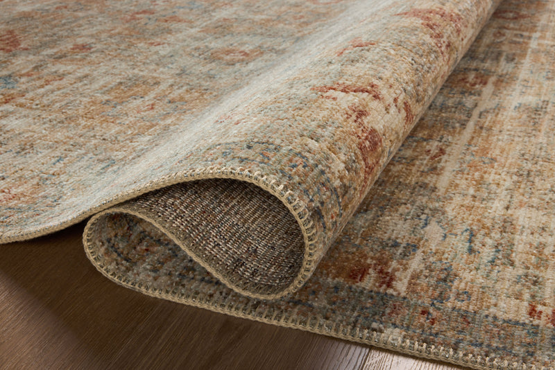 Loloi Heritage Grey / Sunset 2'-0" x 3'-0" Accent Rug Gray Accent Power-Loomed Polypropylene/Polyester/Wool
