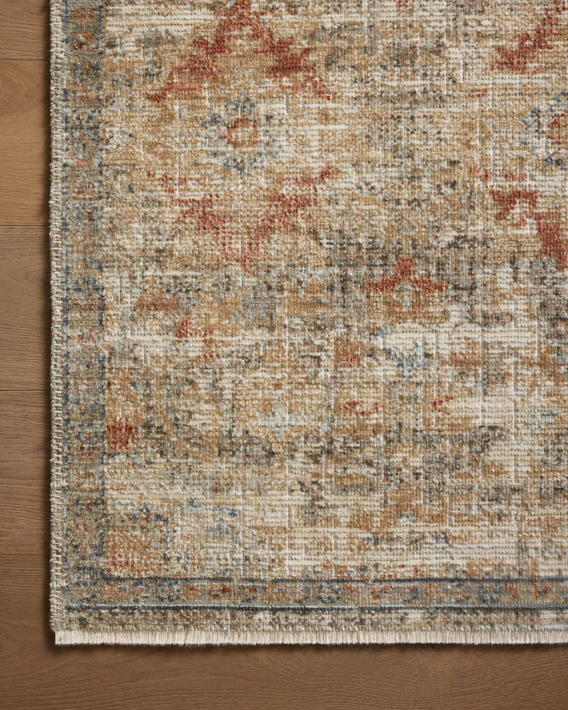 Loloi Heritage Grey / Sunset 2'-0" x 3'-0" Accent Rug Gray Accent Power-Loomed Polypropylene/Polyester/Wool