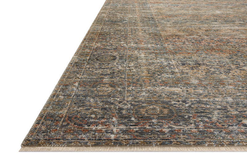 Loloi Heritage Midnight / Multi 2'-0" x 3'-0" Accent Rug Blue Accent Power-Loomed Polypropylene/Polyester/Wool